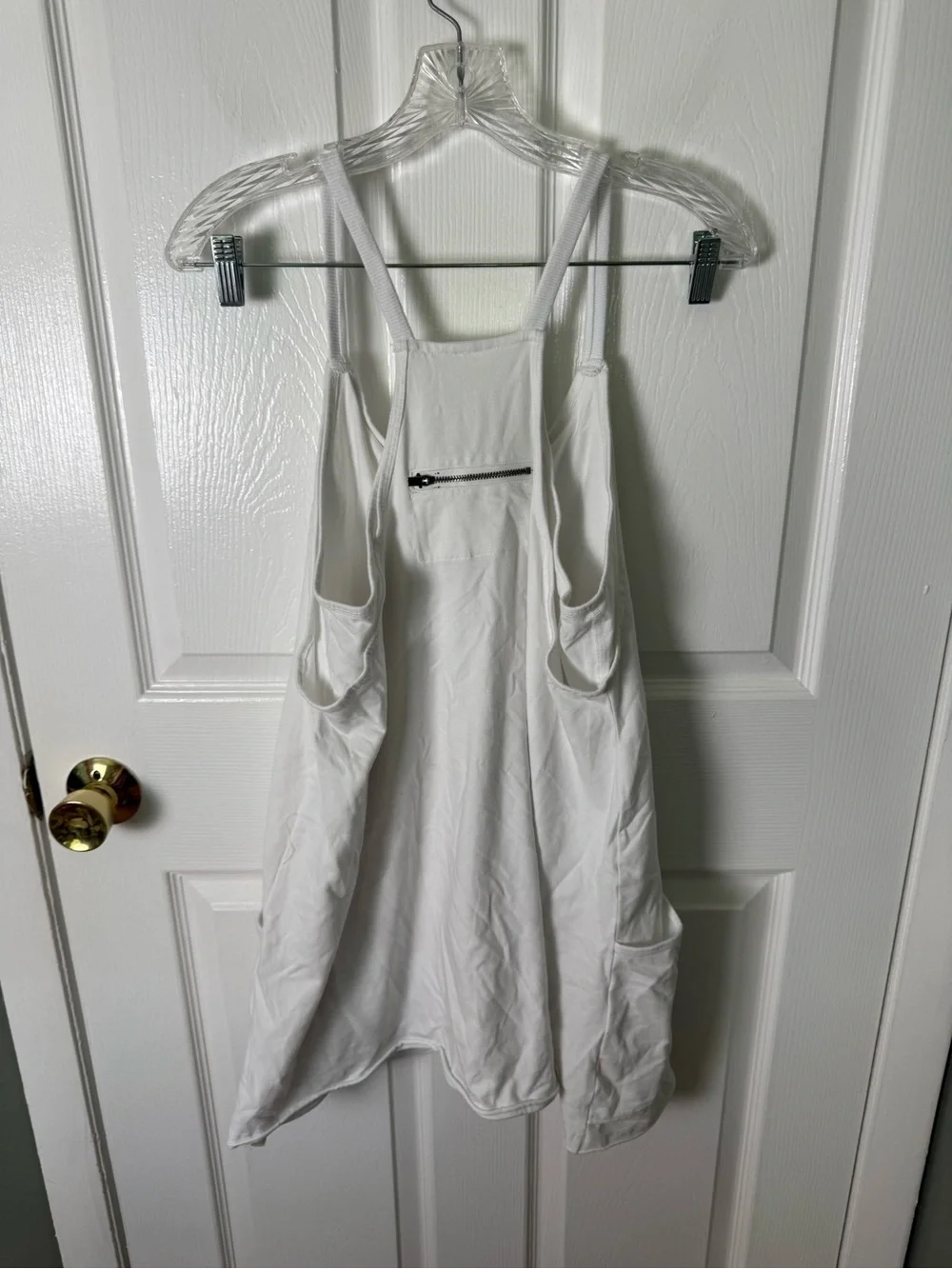 Free People Hot Shot Logo Mini Dress in White / Scarlet Buti M